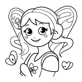 Magical Fairy Girl Coloring Page | Fantasy Girl coloring page