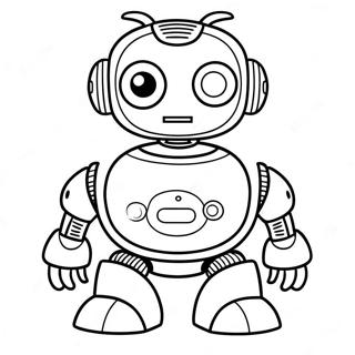 Cute AI Robot Coloring Page | AI coloring page