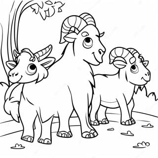 3 Billy Goats Gruff Coloring Page | 3 Billy Goats Gruff coloring page