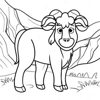 Brave Billy Goat Gruff Coloring Page | 3 Billy Goats Gruff coloring page