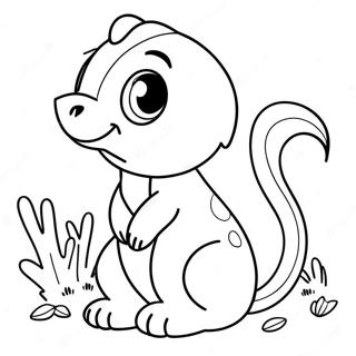 Cute Animal Vector Coloring Page | Vector coloring page