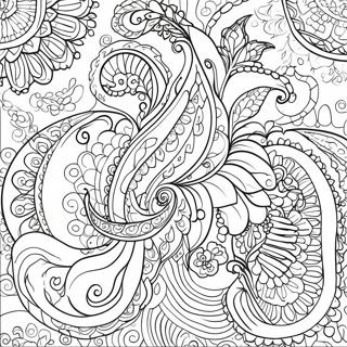 Paisley Pattern Coloring Page | Paisley coloring page