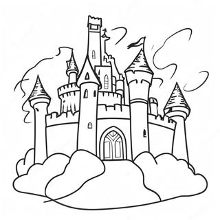 Mystery Castle Coloring Page | Mystery coloring page