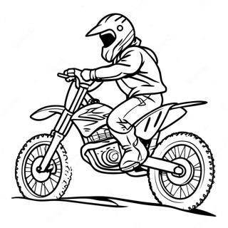 Cool Dirt Bike Rider Coloring Page | Dirt Bike coloring page