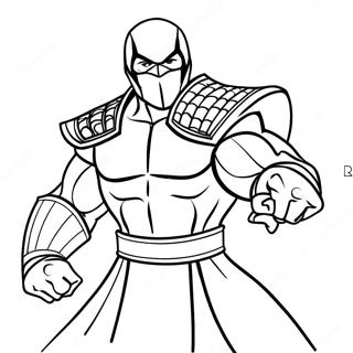 Sub Zero Mortal Kombat Coloring Page | Sub Zero Mortal Kombat coloring page