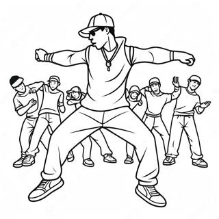 Cool Hip Hop Dancer Coloring Page | Hip Hop coloring page