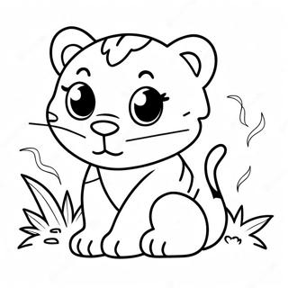 Cute Baby Tiger Coloring Page | Baby Tiger coloring page