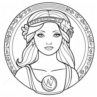 Virgo Zodiac Sign Coloring Page | Virgo coloring page