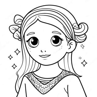 Cute Virgo Girl Coloring Page | Virgo coloring page