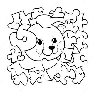 Jigsaw Coloring Page for Kids | Jigsaw coloring page
