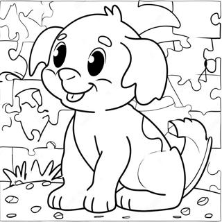 Colorful Jigsaw Puzzle Animals Coloring Page | Jigsaw coloring page