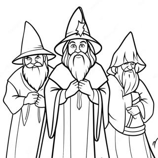 Wizards Coloring Page | Wizards coloring page