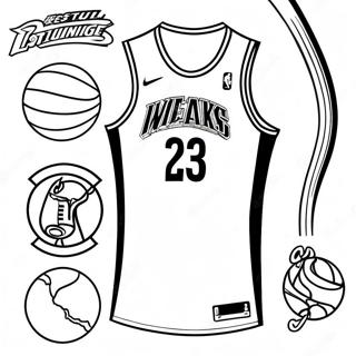 NBA Jersey Coloring Page | NBA Jersey coloring page