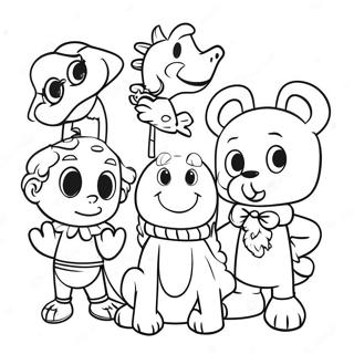 DTKL Fun Characters Coloring Page | DTKL coloring page
