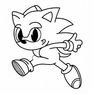 Sonic Running Fast Coloring Page | Sticks Sonic coloring page