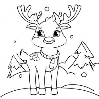 Christmas Reindeer Coloring Page | Christmas Reindeer coloring page