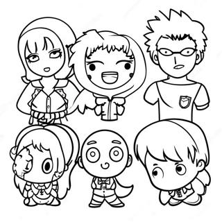 Danganronpa Characters Coloring Page | Danganronpa coloring page