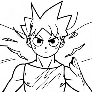 Killua with Lightning Powers Coloring Page | Killua coloring page