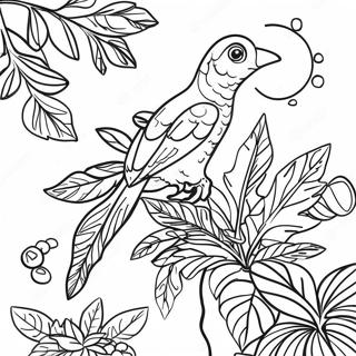 Tropical Vine Coloring Page | Vine coloring page