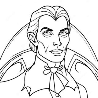 Spooky Gothic Vampire Coloring Page | Gothic Creepy coloring page