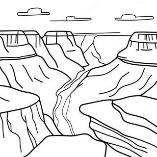 Grand Canyon Sunset Coloring Page | Grand Canyon coloring page