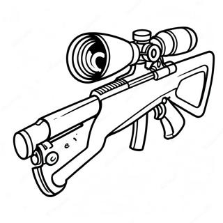 Sniper Gun Coloring Page | Sniper Gun coloring page