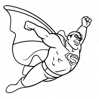 Flying Super Hero Coloring Page | Super Hero coloring page