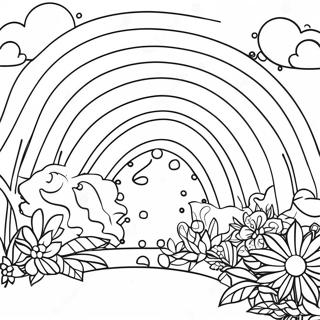 Dot Markers Rainbow Coloring Page | Dot Markers coloring page
