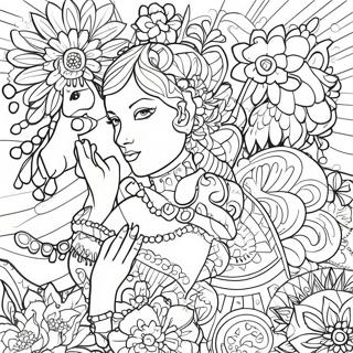 Vibrant Posca Markers Art Coloring Page | Posca Markers coloring page