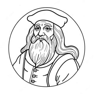Leonardo da Vinci Coloring Page | Leonardo da Vinci coloring page