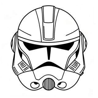 Detailed Phase 2 Clone Trooper Helmet Coloring Page | Phase 2 Clone Trooper coloring page