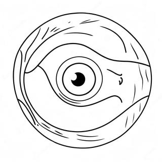 Cute Cartoon Eyeball Coloring Page | Eyeball coloring page