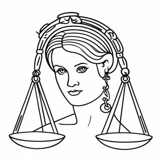 Libra Zodiac Sign Coloring Page | Libra coloring page