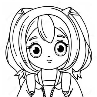 Cute Manga Character Coloring Page | Manga coloring page