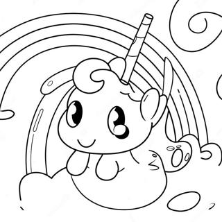 Unicorn Poop Rainbow Swirl Coloring Page | Unicorn Poop coloring page