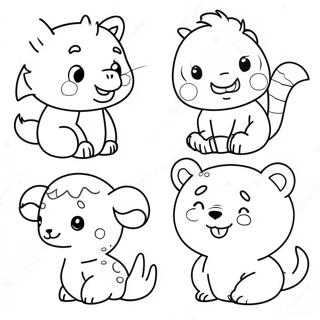 Cute Animals Coloring Page | Cute Animals coloring page