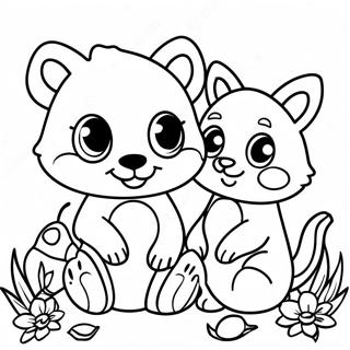 Adorable Baby Animals Coloring Page | Cute Animals coloring page