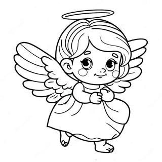 Little Angel Coloring Page | Little Angel coloring page