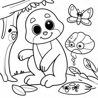 Rainforest Animals Coloring Page | Rainforest coloring page