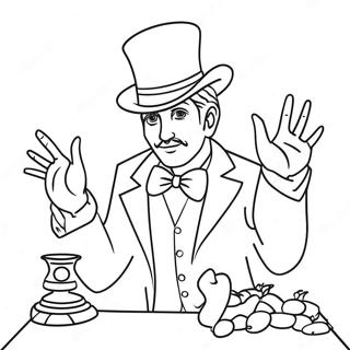 Magician Coloring Page | Magician coloring page