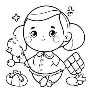 Cute Preppy Characters Coloring Page | PicsArt Preppy coloring page
