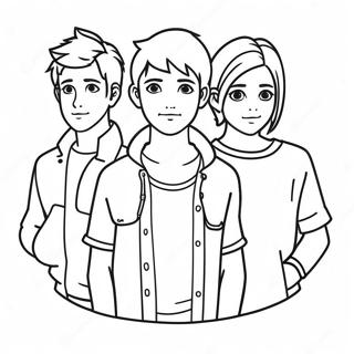 Heartstopper Main Characters Coloring Page | Heartstopper coloring page