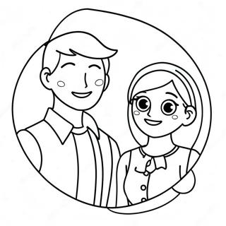 Heartstopper Cute Couple Coloring Page | Heartstopper coloring page
