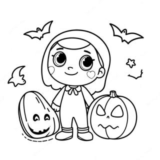 Cocomelon Halloween Coloring Page | Cocomelon Halloween coloring page