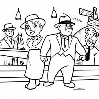Classic 20th Century Fox Movie Scene Coloring Page | 20th Century Fox coloring page