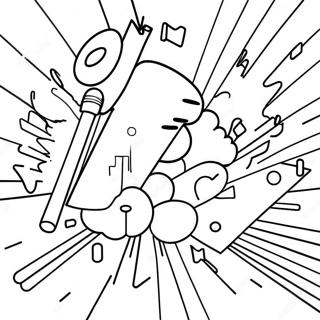 80s Neon Lights Coloring Page | 80s coloring page