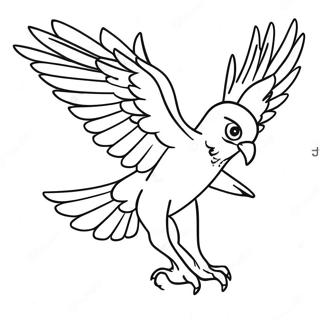 Jet the Hawk Action Pose Coloring Page | Jet the Hawk coloring page