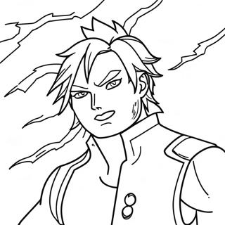 Exciting Denki Kaminari Lightning Coloring Page | Denki Kaminari coloring page
