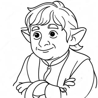 Bilbo Baggins Adventurous Coloring Page | The Hobbit coloring page
