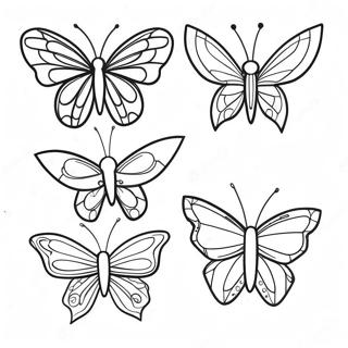 Colorful Origami Butterfly Coloring Page | Origami coloring page